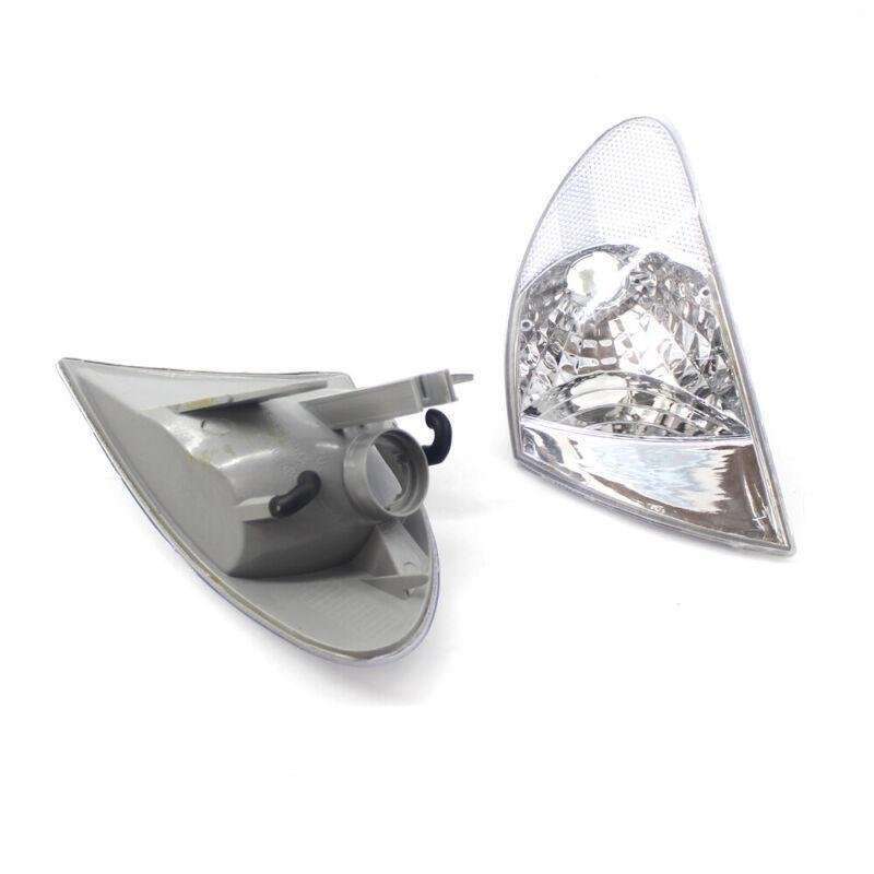 Pair Clear Crystal Corner Parking Signal Lights Fit 98-01 BMW E46 3-Series Sedan
