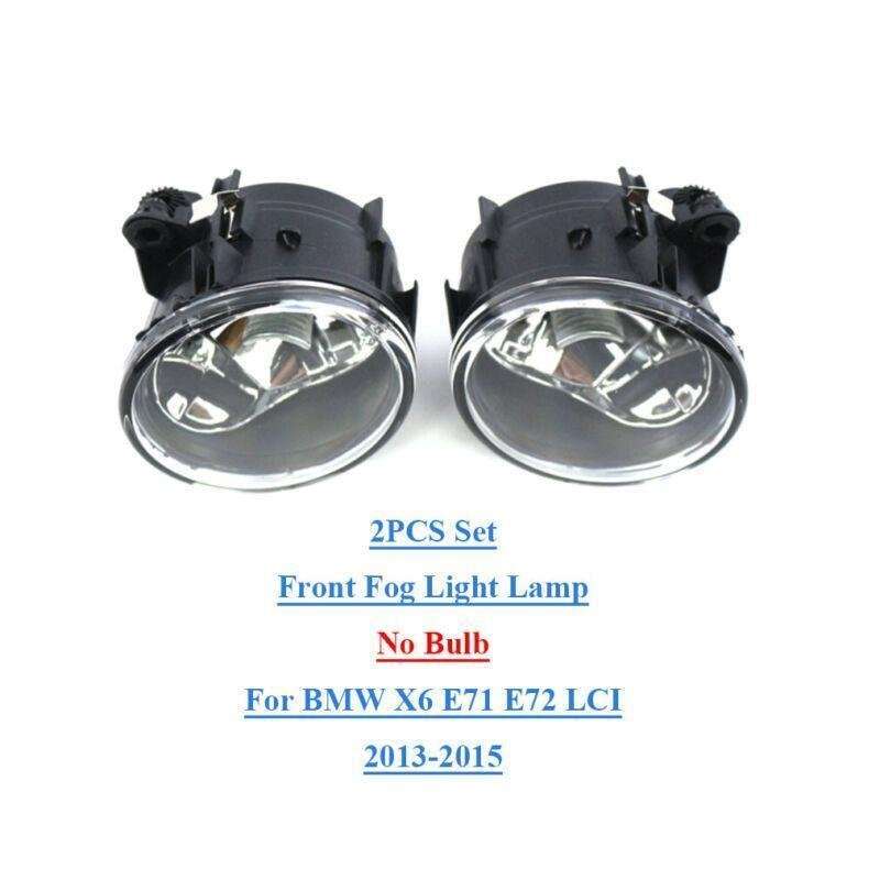 For BMW X6 E71 E72 LCI 2013-2015 Front Bumper Fog Light Lamp without Bulb Pair