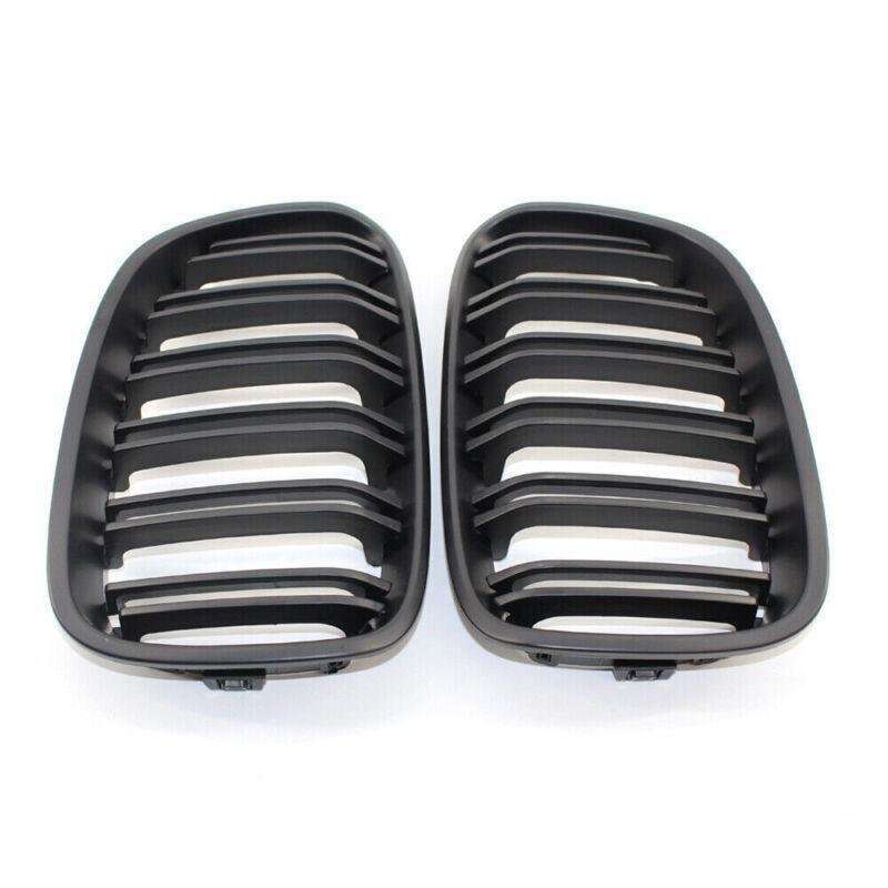 For BMW F20 F21 1-Series 11-14 Matte Black Double Slat Front Grill Kidney Grille