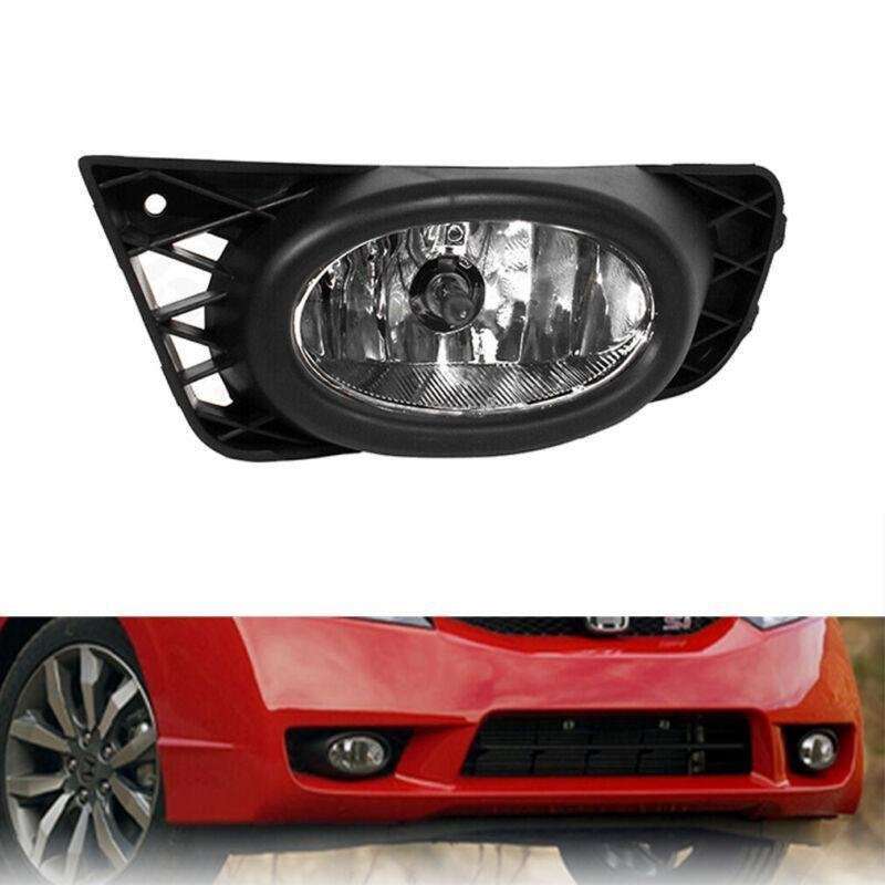 Front Bumper Fog Lights Lamp Black Cover For Honda Civic 4DOOR 2009-2011 Left