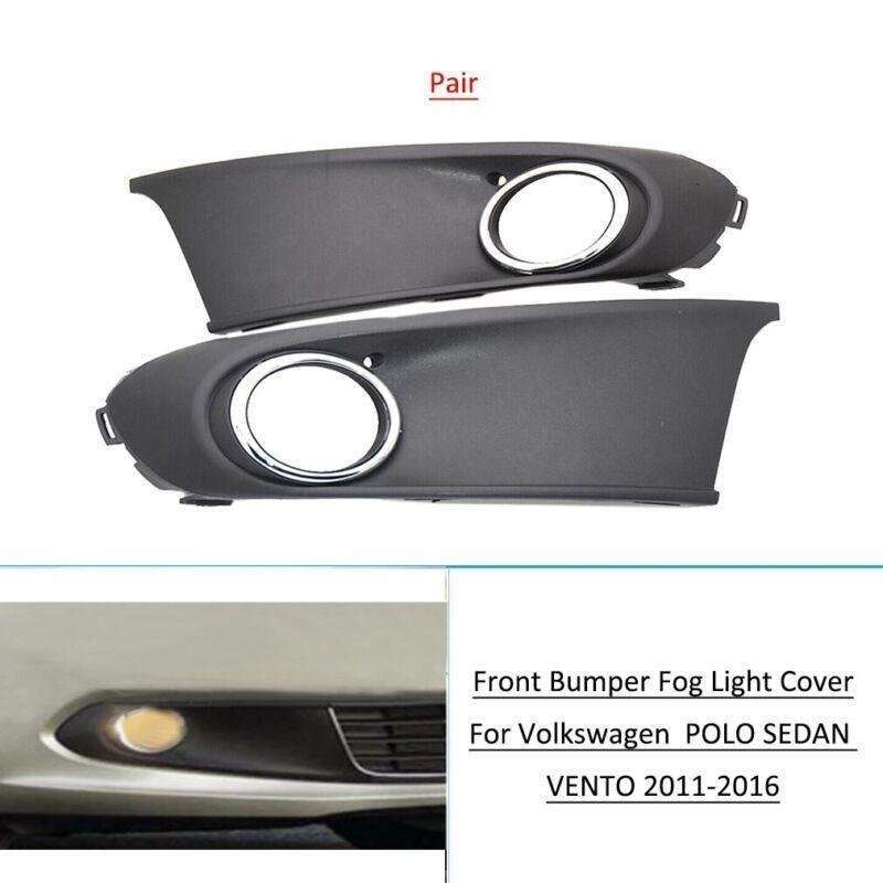 Lower Bumper Fog Light Cover For Volkswagen VW POLO SEDAN VENTO 2011 -2016 Pair