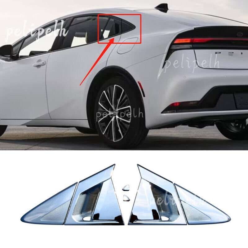 For Toyota Prius 2023 Chrome ABS Rear Exterior Side Door Bowl Cover Trim 6PCS