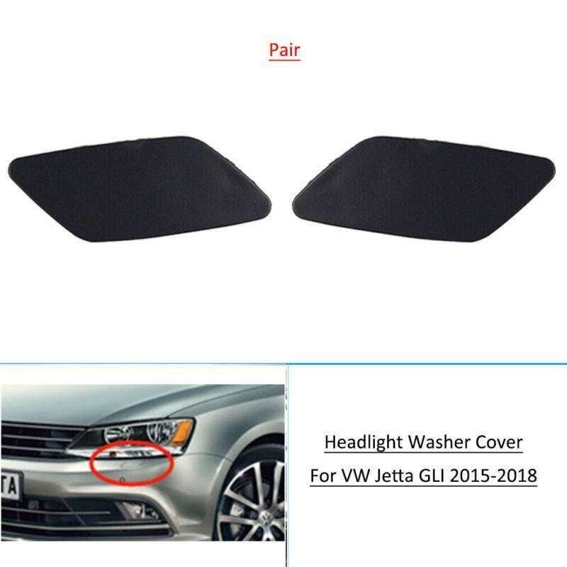 Front Bumper Headlight Washer Cover Cap For VW Jetta GLI 2015-2018 Pair