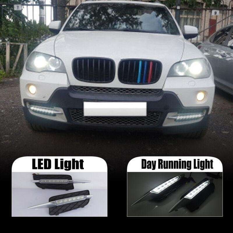 LED DRL Daytime Running Fog Light Lamps Fit For BMW X5 E70 2007-2010
