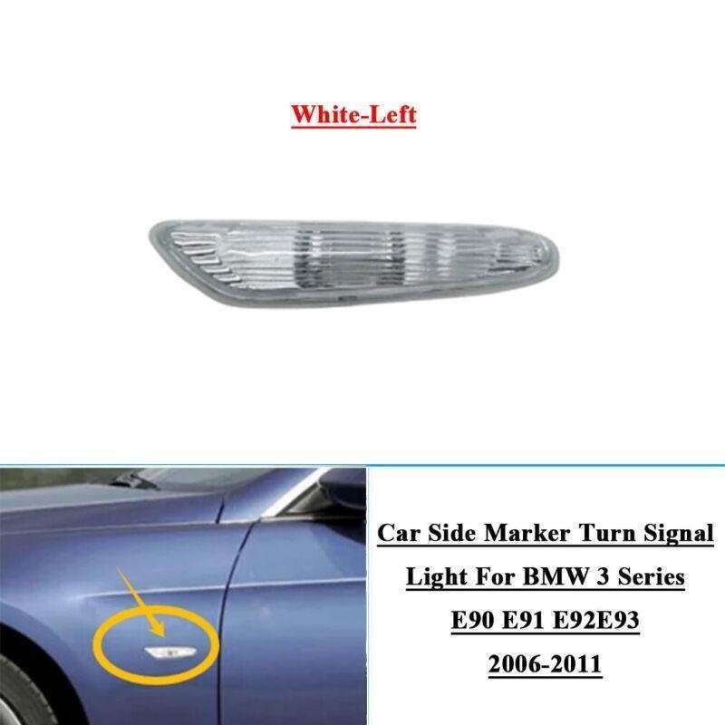 Car Side Marker Turn Signal Light For BMW E90 E91 E92 E93 2006-2011 Left White