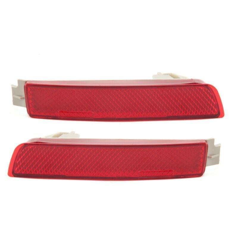 Pair Left+Right Side Rear Reflector Bumper Light Nissan For Sentra 2015-2018