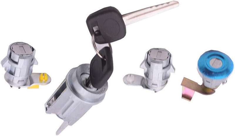 Ignition Switch Door Trunk Lock Cylinder Set for Toyota Corolla 1987-1992