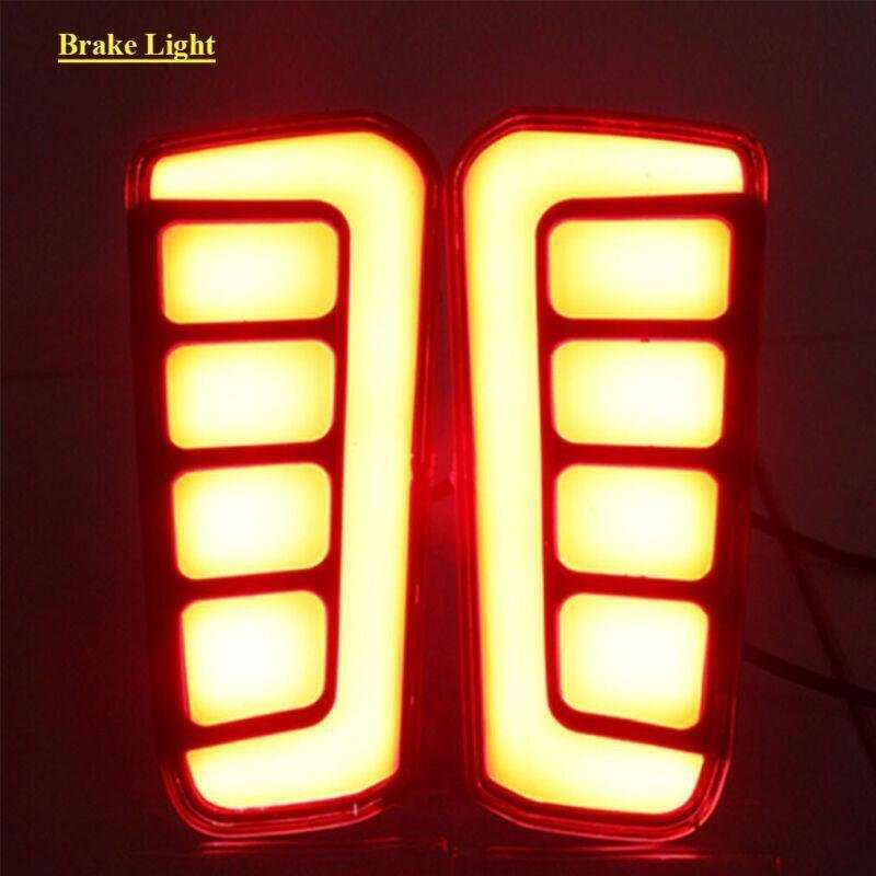 Red Rear Bumper Reflector Brake Light For Toyota Vellfire Alphard 15-18 Pair A1