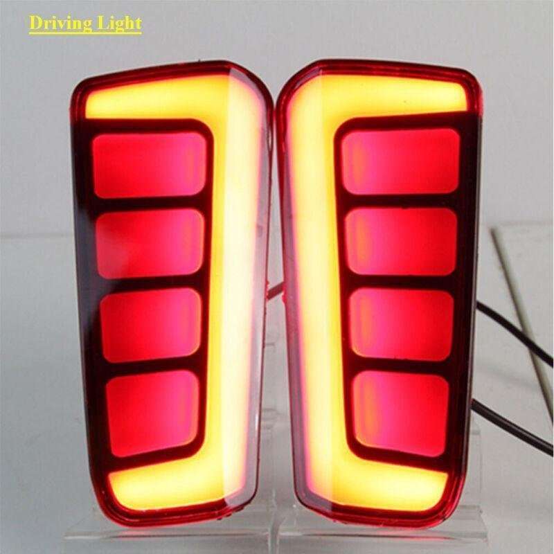 Red Rear Bumper Reflector Brake Light For Toyota Vellfire Alphard 15-18 Pair A1