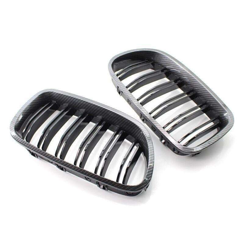 2 Line Carbon Fiber Printed Car Grille Sedan/Wagon Fit for BMW F10 F18 M5 11-14