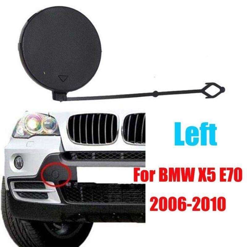 For BMW X5 E70 2006-2010 Left Side Front Bumper Tow Trailer Hook Eye Cover Caps