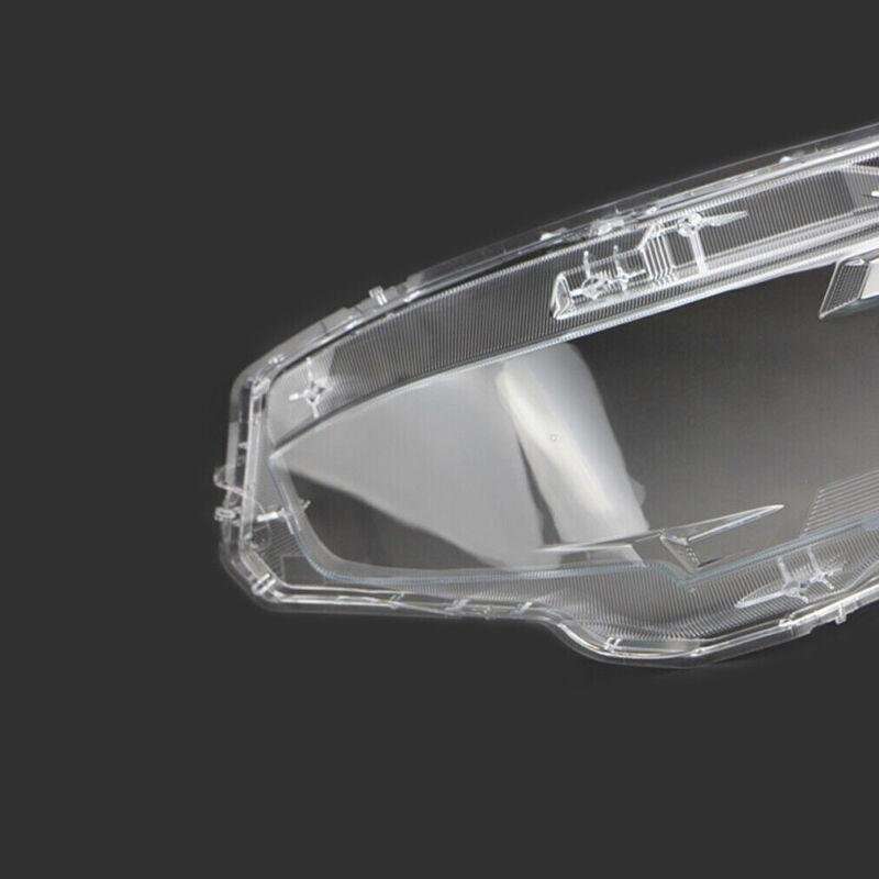 Pair Front Clear Headlight Lens Headlamp Cover For Honda Civic 2016-2019 2017