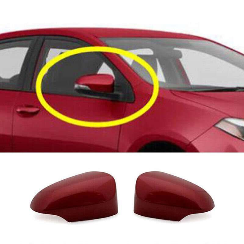 For Toyota Corolla 2014-2018 Red Rear View Side Mirror Cover Trim Replace 2PCS