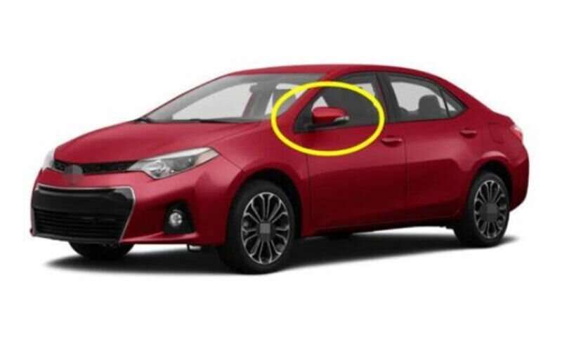 For Toyota Corolla 2014-2018 Red Rear View Side Mirror Cover Trim Replace 2PCS