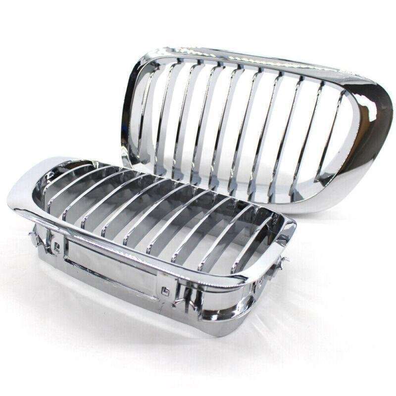 Fits BMW E46 2D Coupe Convertible 99-02 Pre-Facelift Silver Chrome Front Grille