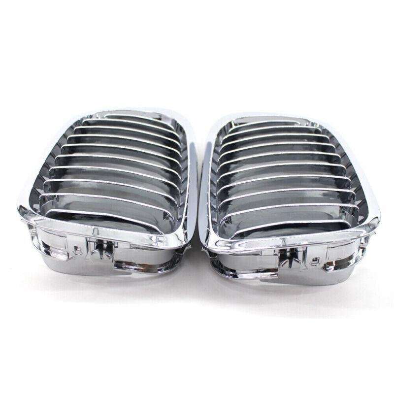 Fits BMW E46 2D Coupe Convertible 99-02 Pre-Facelift Silver Chrome Front Grille