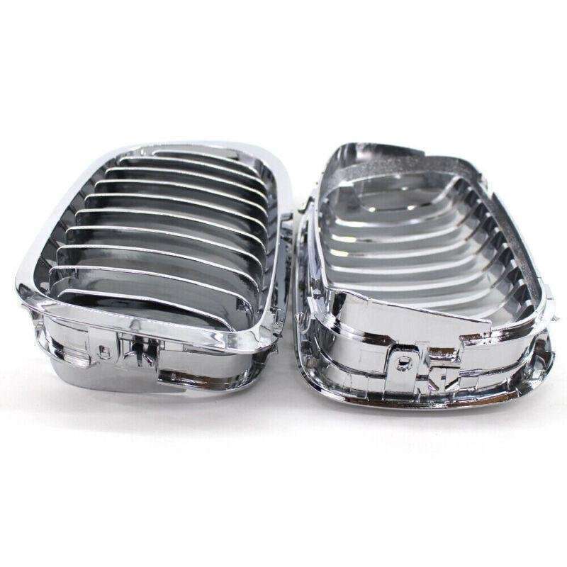 Fits BMW E46 2D Coupe Convertible 99-02 Pre-Facelift Silver Chrome Front Grille