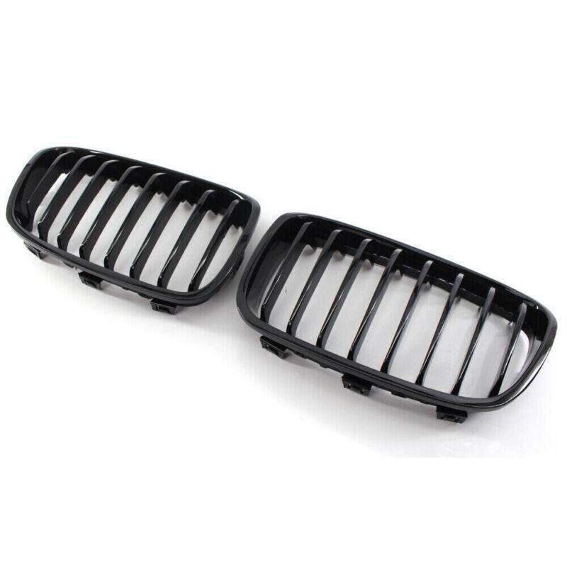 Car Front Gloss Black Grille Fit for BMW F20 11-14 Pre-Facelift 8-Slat Grill