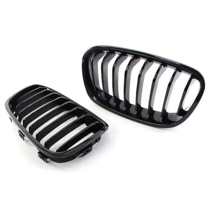 Car Front Gloss Black Grille Fit for BMW F20 11-14 Pre-Facelift 8-Slat Grill