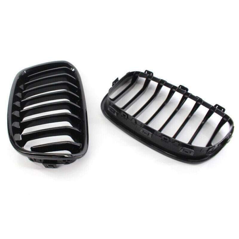 Car Front Gloss Black Grille Fit for BMW F20 11-14 Pre-Facelift 8-Slat Grill