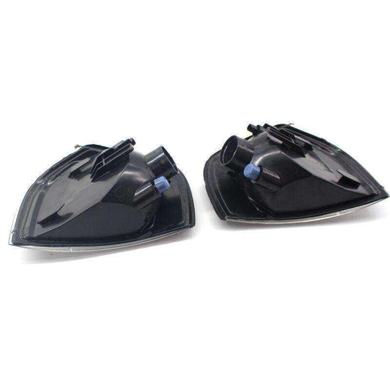 Pair of L&amp;R Replacement Black Corner Signal Light Fit For 1999-2006 Volvo S80