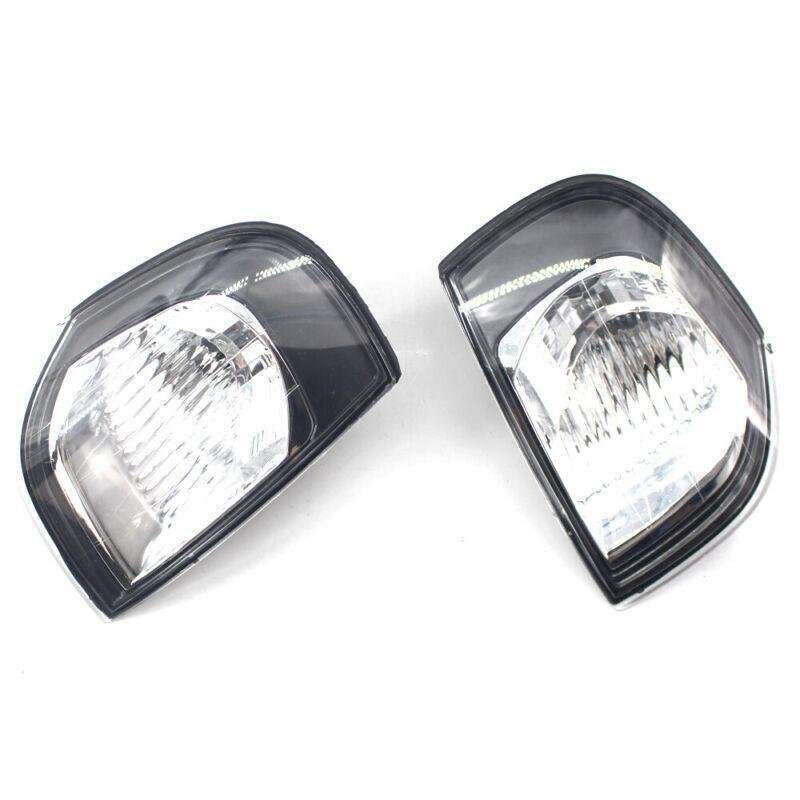 Pair of L&amp;R Replacement Black Corner Signal Light Fit For 1999-2006 Volvo S80