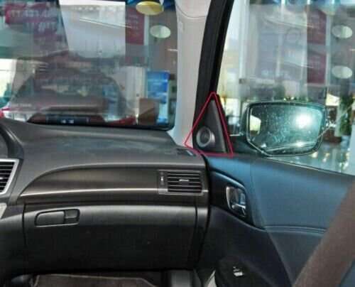 Black ABS L+R Front Door For Honda Accord 2014-2017 Pillar Tweeter Cover Trim