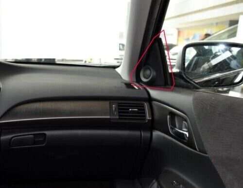 Black ABS L+R Front Door For Honda Accord 2014-2017 Pillar Tweeter Cover Trim