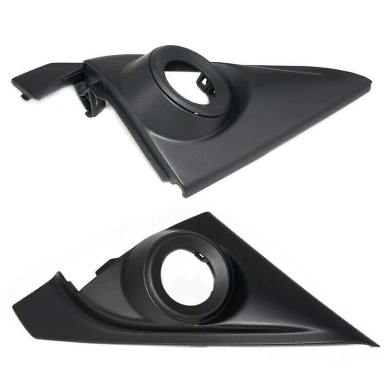 Black ABS L+R Front Door For Honda Accord 2014-2017 Pillar Tweeter Cover Trim