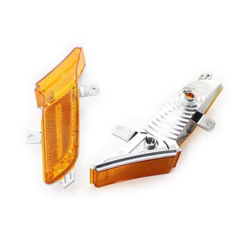 Pair Side Marker Light Front Set for 2008-2010 Porsche Cayenne Yellow Lens