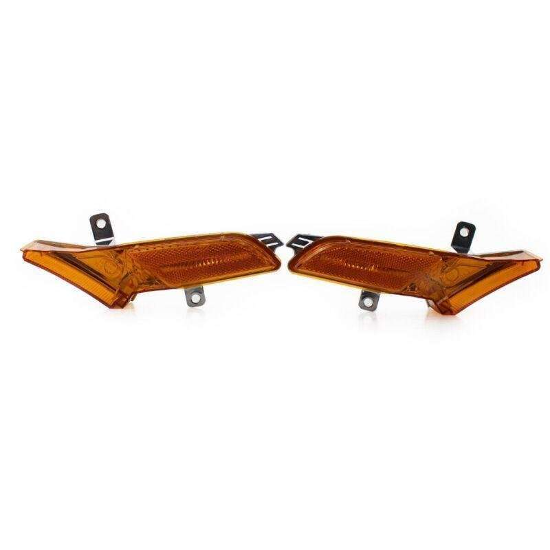 Pair Side Marker Light Front Set for 2008-2010 Porsche Cayenne Yellow Lens
