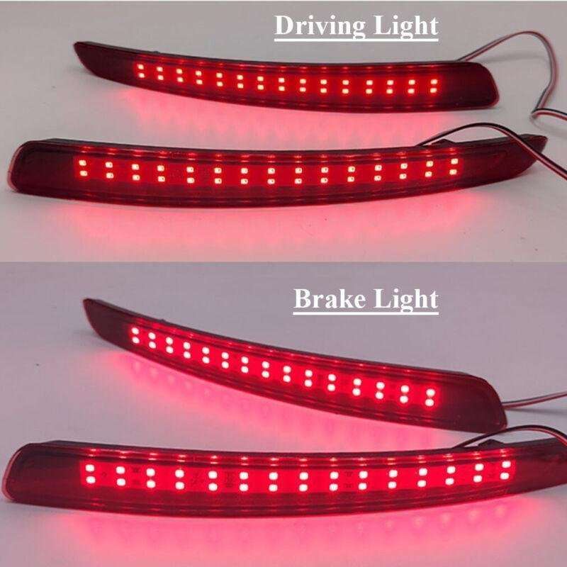 Rear Fog Brake Taillight Bumper Reflector Light For For Ford Mondeo 11-13 Pair