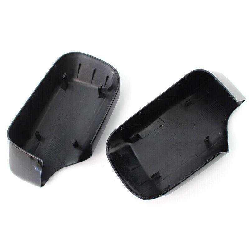 ABS Pair L+R Glossing Black Door Mirror Wing Cover Cap Fit For BMW E46 98-05