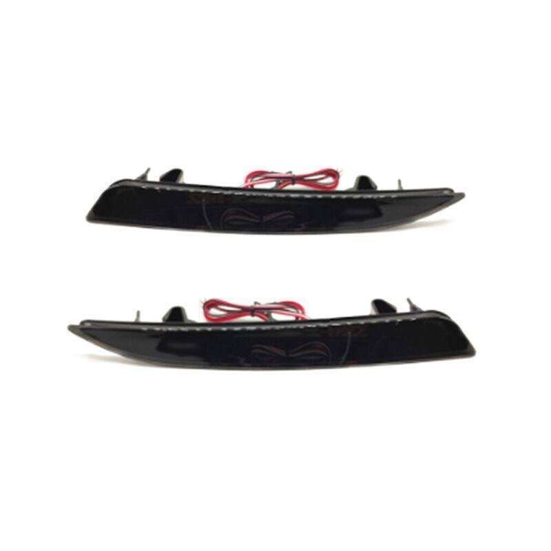2x Smoked Rear Bumper Reflector Lights For Opel Vauxhall Astra J 5 Door 10-15