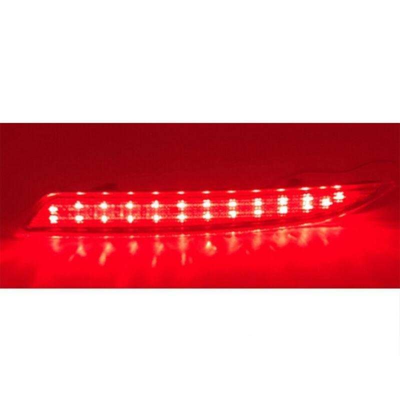 2x Smoked Rear Bumper Reflector Lights For Opel Vauxhall Astra J 5 Door 10-15