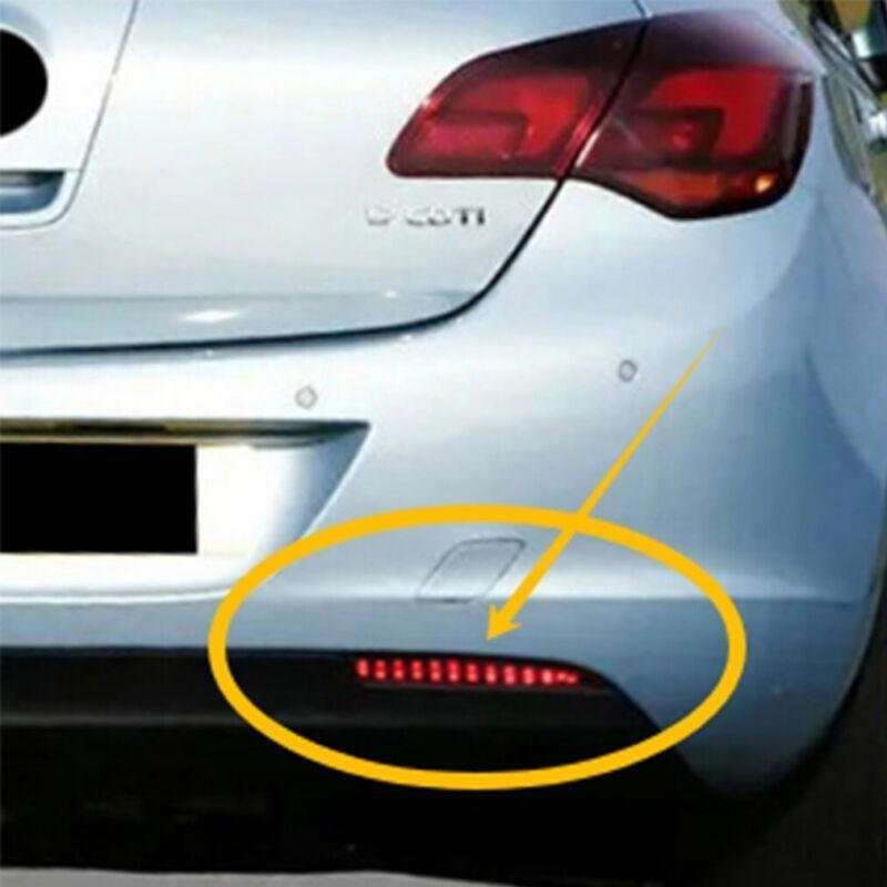 2x Smoked Rear Bumper Reflector Lights For Opel Vauxhall Astra J 5 Door 10-15