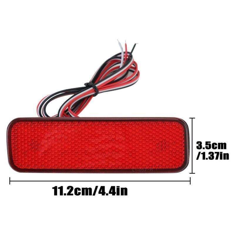 Pair Rear Bumper Reflector Brake Lights For Ford Transit Custom Connect TOURNEO