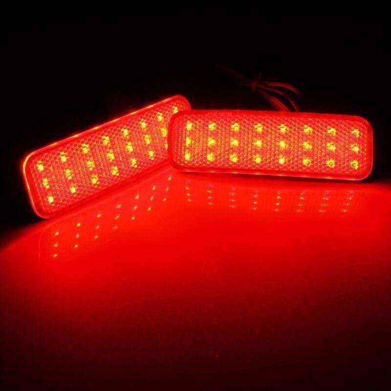 Pair Rear Bumper Reflector Brake Lights For Ford Transit Custom Connect TOURNEO