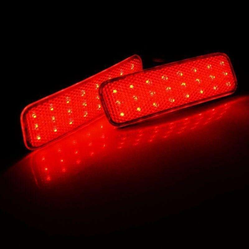 Pair Rear Bumper Reflector Brake Lights For Ford Transit Custom Connect TOURNEO