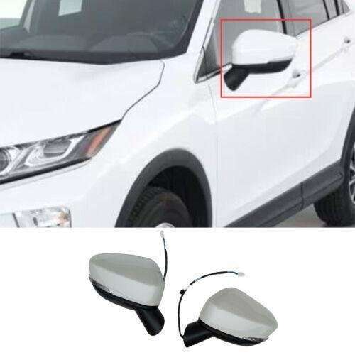 For Mitsubishi Eclipse Cross 18-23 White Replace Rear View Side Door Mirror 2PCS