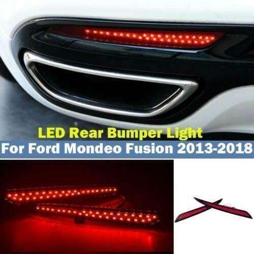 Rear Bumper Light Assembly For Ford Mondeo Fusion 2013-18 LED Brake Lights Pair