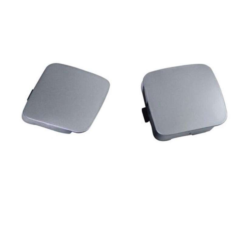 Pair Front Bumper Tow Hook Eye Cover Cap Silver for Toyota RAV4 09 10 11 12