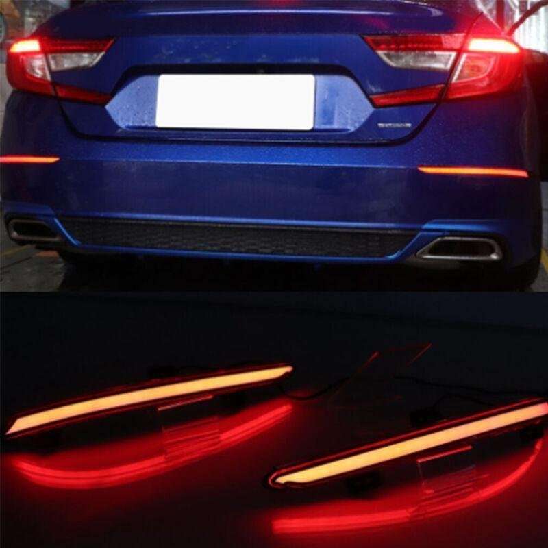 Red Rear Taillight Bumper Reflector Lights For Honda Accord 10th 18-20 Pair E