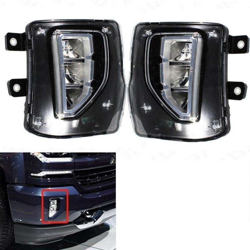 For Chevy Silverado 1500 2016-2018 Front Bumper Fog Lamp Driving Light Pair
