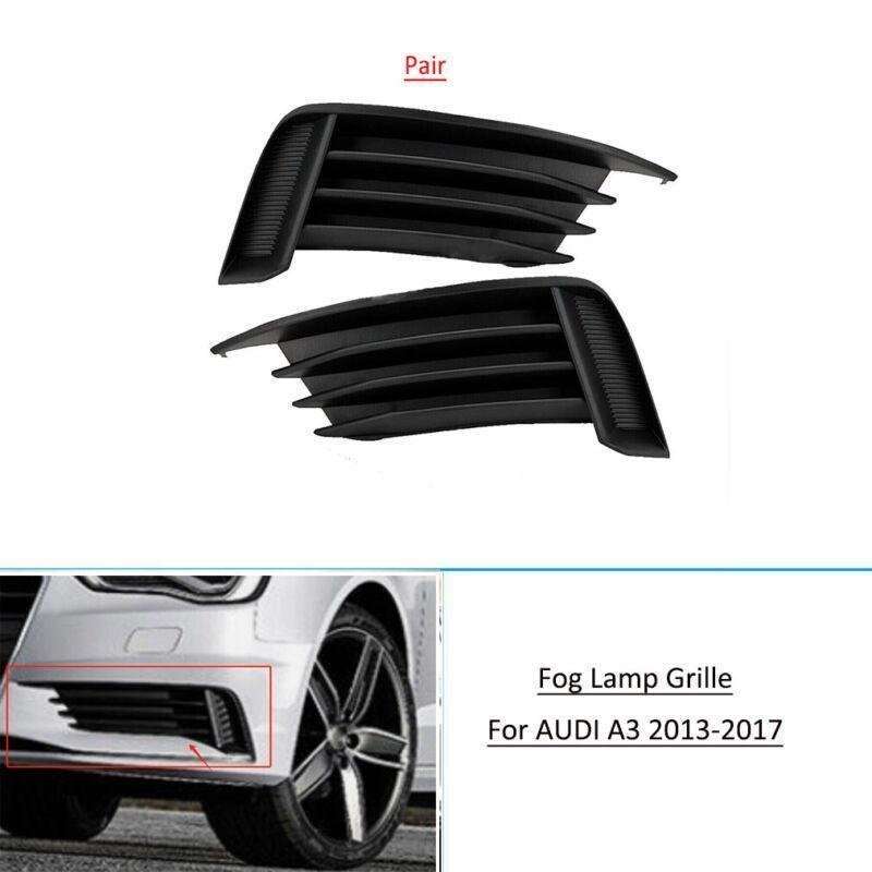 Pair Front Bumper Light Lamp Cover Grilles For AUDI S3 A3 2013-2017 RH&amp;LH