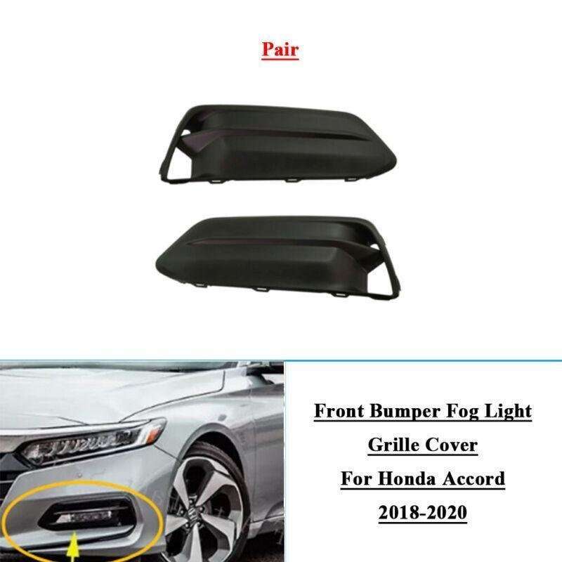 2x Front Bumper Fog Lamp Grille Cover For Honda Accord 2018-2020 Left+Right