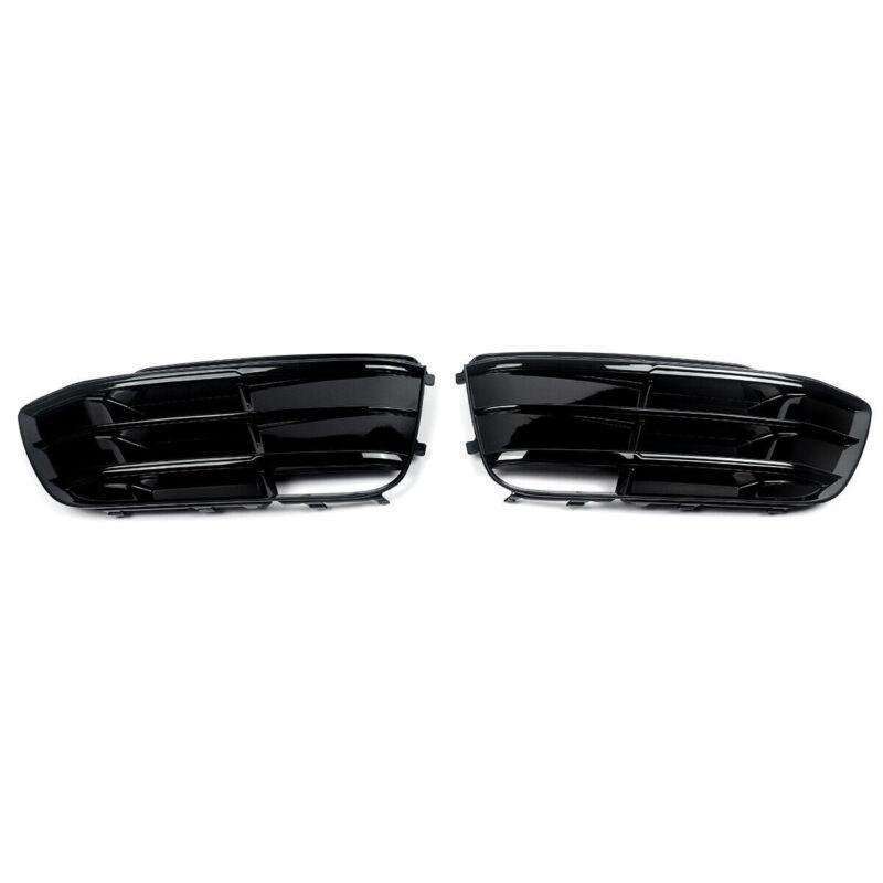 For Audi SQ5 Q5 S-Line 2018-2020 Black Pair Bumper Fog Light Cover Bezel Grille
