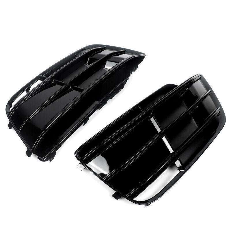 For Audi SQ5 Q5 S-Line 2018-2020 Black Pair Bumper Fog Light Cover Bezel Grille