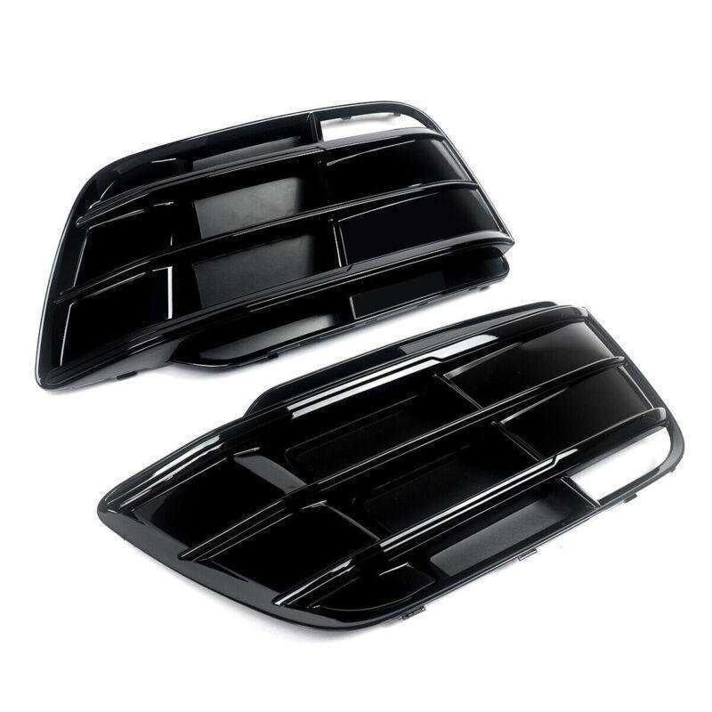For Audi SQ5 Q5 S-Line 2018-2020 Black Pair Bumper Fog Light Cover Bezel Grille