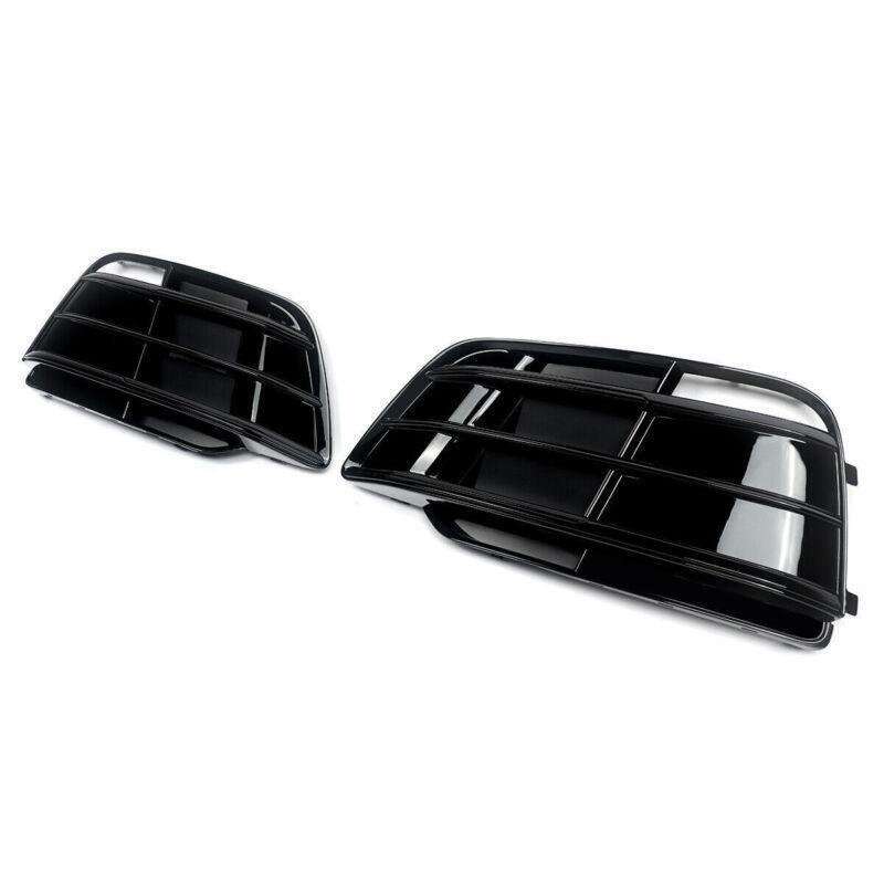 For Audi SQ5 Q5 S-Line 2018-2020 Black Pair Bumper Fog Light Cover Bezel Grille